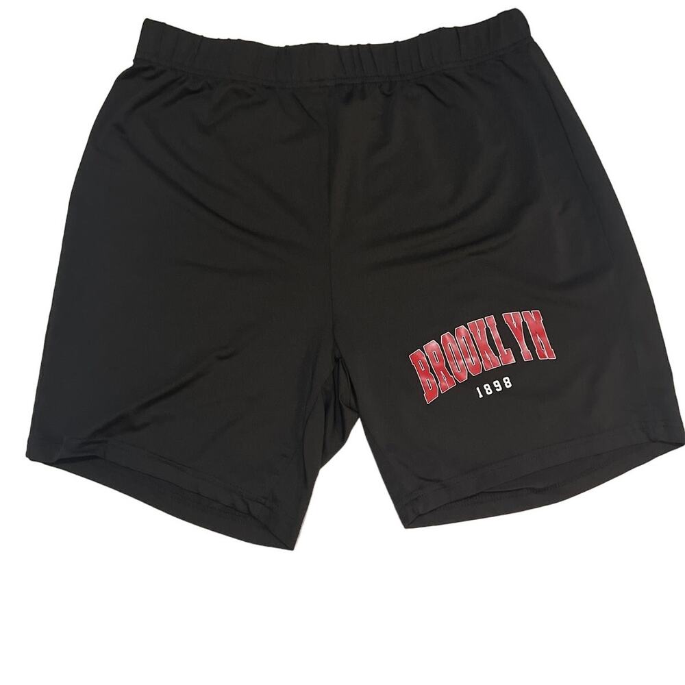 Shein Curve Brooklyn 1898 Elastic Waist Black Shorts Size 0XL